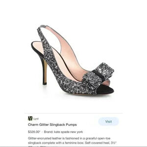 Kate Spade New York
Charm Glitter Slingback Pumps